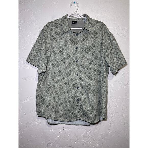 American Outback pattern button down shirt mens large breathable hiking camping - Picture 1 of 8